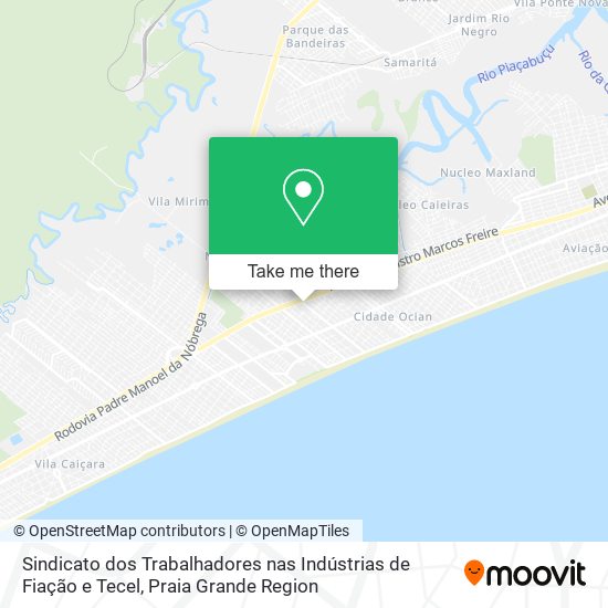 Mapa Sindicato dos Trabalhadores nas Indústrias de Fiação e Tecel