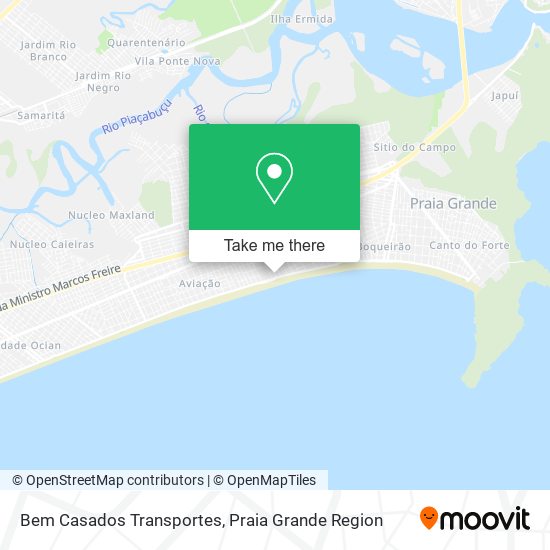 Bem Casados Transportes map