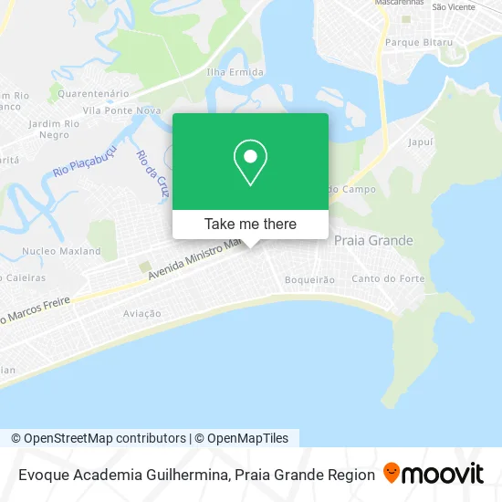 Evoque Academia Guilhermina map
