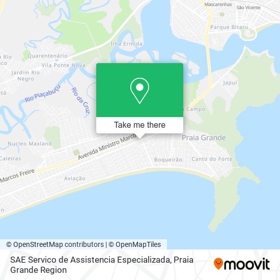 SAE Servico de Assistencia Especializada map