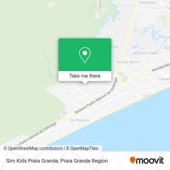 Sim Kids Praia Grande map