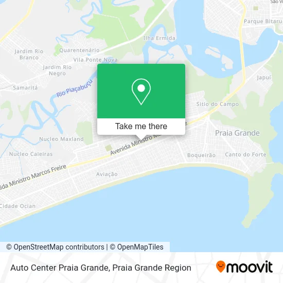 Auto Center Praia Grande map