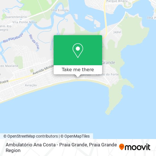 Mapa Ambulatório Ana Costa - Praia Grande