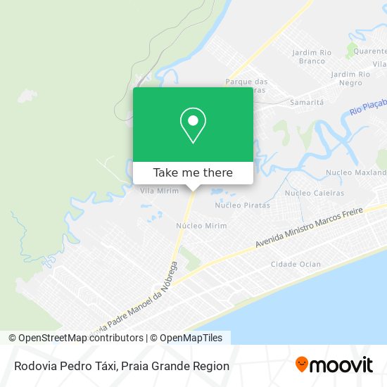 Rodovia Pedro Táxi map