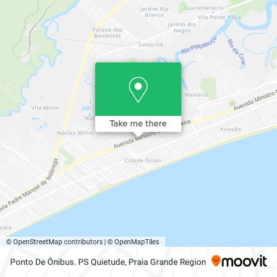 Ponto De Ônibus. PS Quietude map