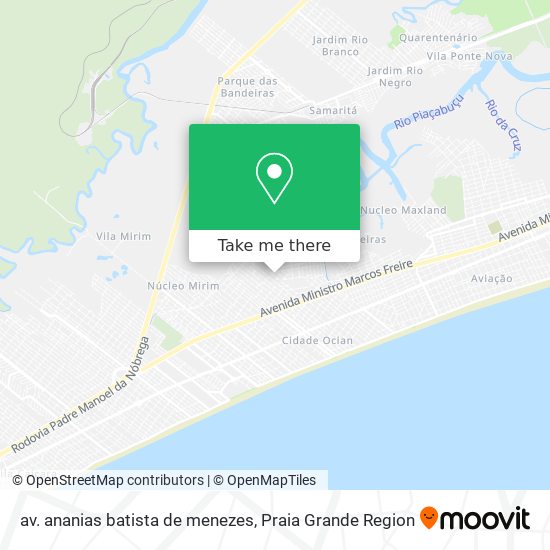 av. ananias batista de menezes map