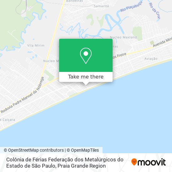 Colônia de Férias Federação dos Metalúrgicos do Estado de São Paulo map