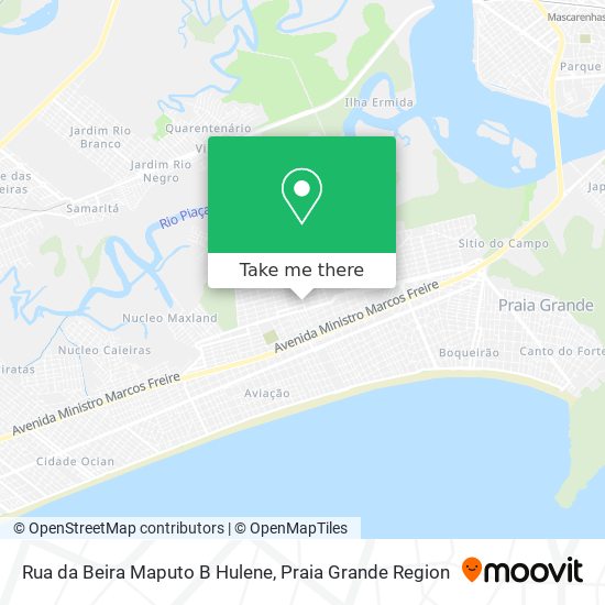 Mapa Rua da Beira Maputo B Hulene