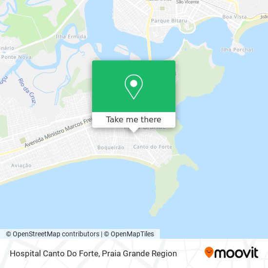 Hospital Canto Do Forte map