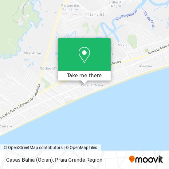 Casas Bahia (Ocian) map