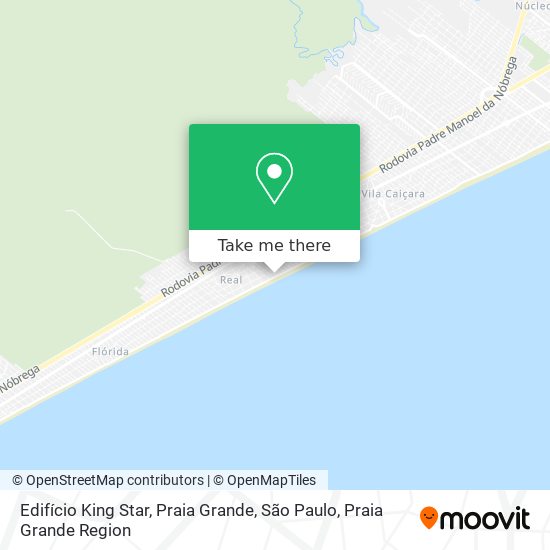 Mapa Edifício King Star, Praia Grande, São Paulo