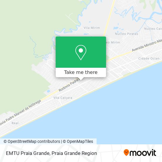 Mapa EMTU Praia Grande