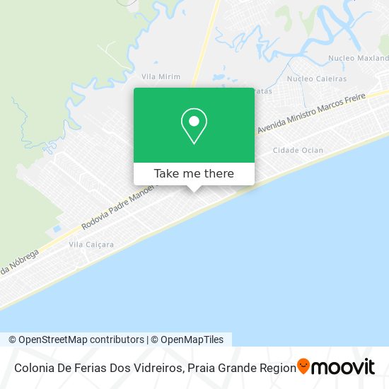 Mapa Colonia De Ferias Dos Vidreiros