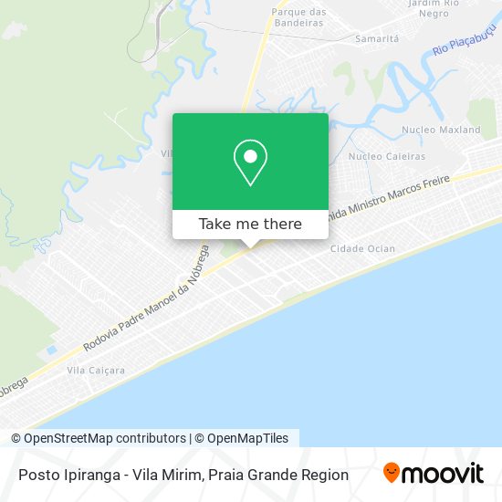 Posto Ipiranga - Vila Mirim map