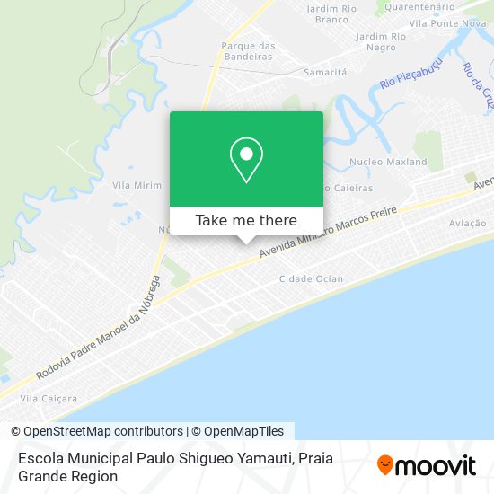 Mapa Escola Municipal Paulo Shigueo Yamauti