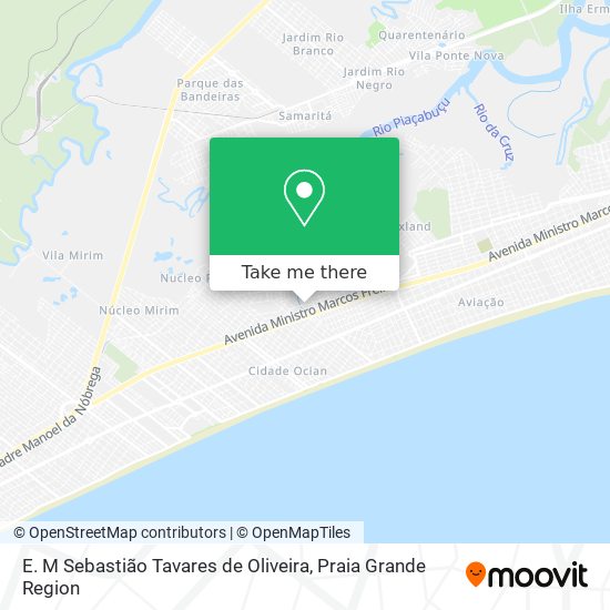 E. M Sebastião Tavares de Oliveira map