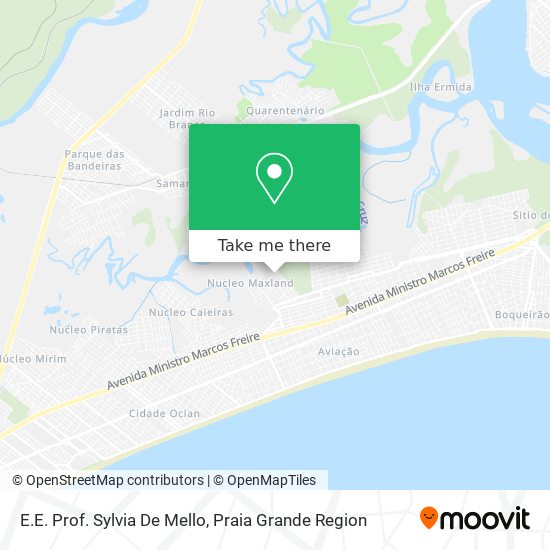 E.E. Prof. Sylvia De Mello map