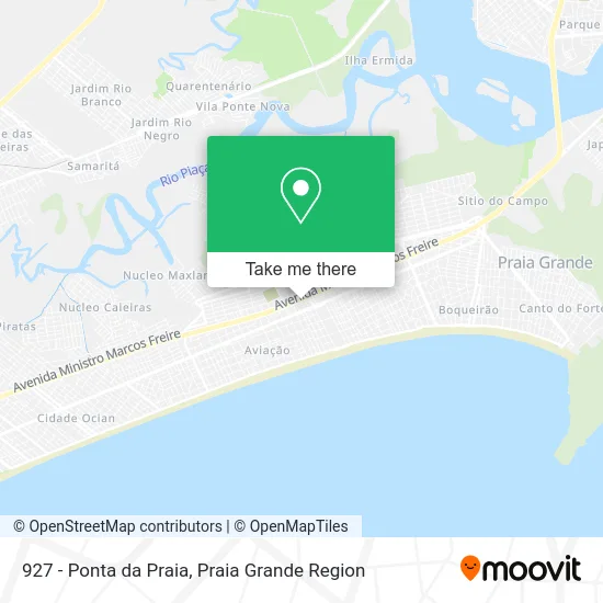 927 - Ponta da Praia map