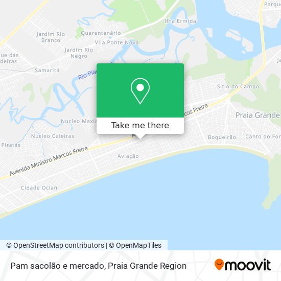 Pam sacolão e mercado map