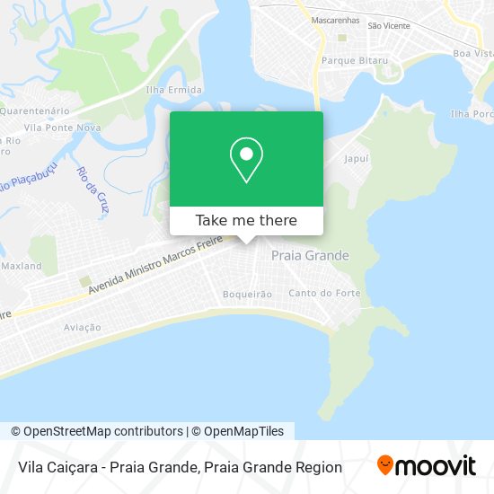 Vila Caiçara - Praia Grande map