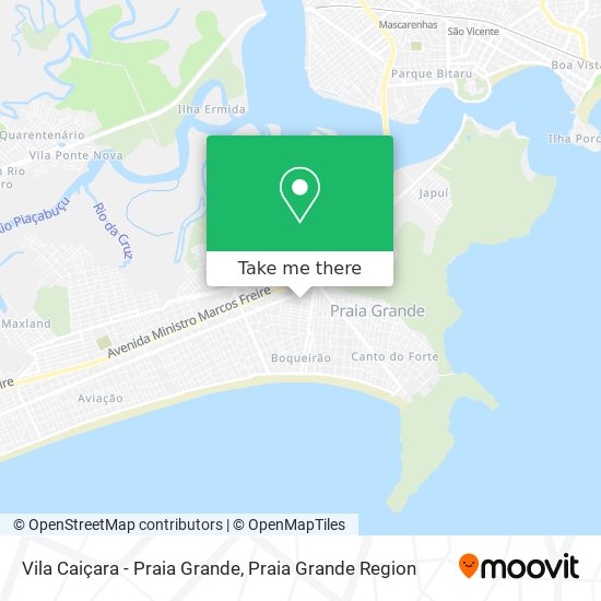 Mapa Vila Caiçara - Praia Grande