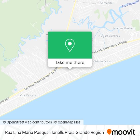 Mapa Rua Lina Maria Pasquali Ianelli