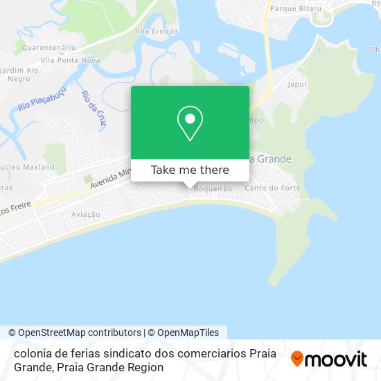 colonia de ferias sindicato dos comerciarios Praia Grande map