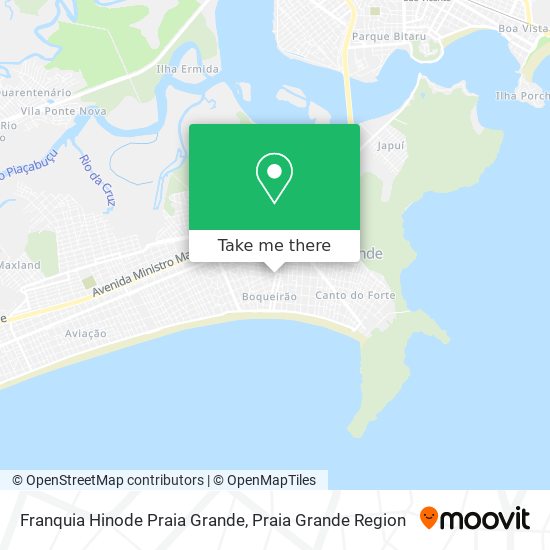 Franquia Hinode Praia Grande map