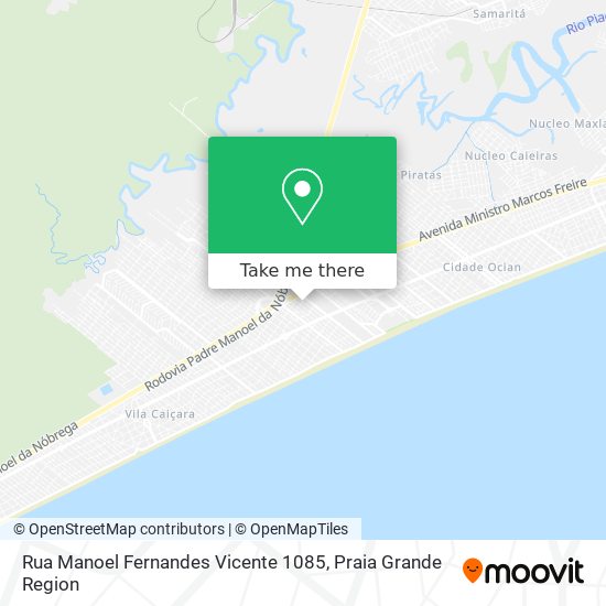 Mapa Rua Manoel Fernandes Vicente 1085