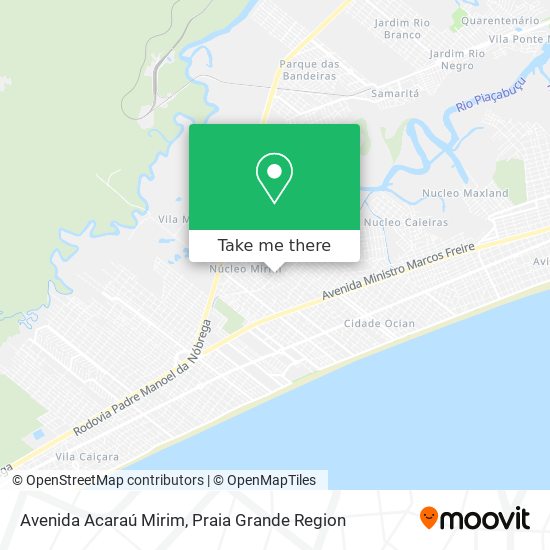 Mapa Avenida Acaraú Mirim