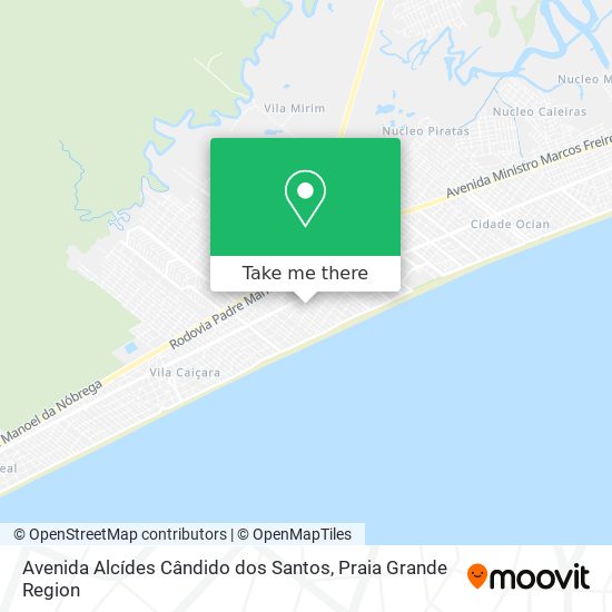Mapa Avenida Alcídes Cândido dos Santos