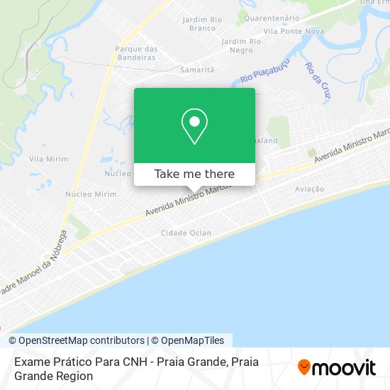 Exame Prático Para CNH - Praia Grande map