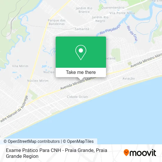 Exame Prático Para CNH - Praia Grande map