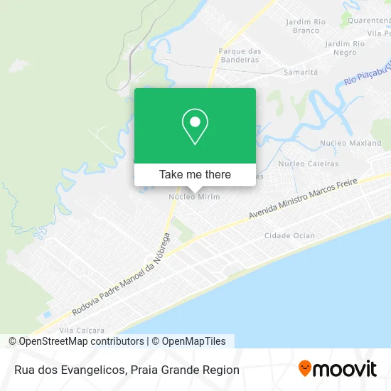 Rua dos Evangelicos map