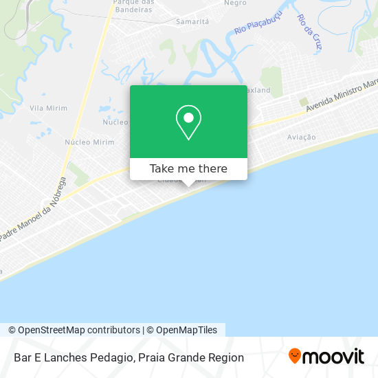 Mapa Bar E Lanches Pedagio