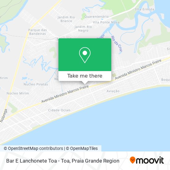 Bar E Lanchonete Toa - Toa map