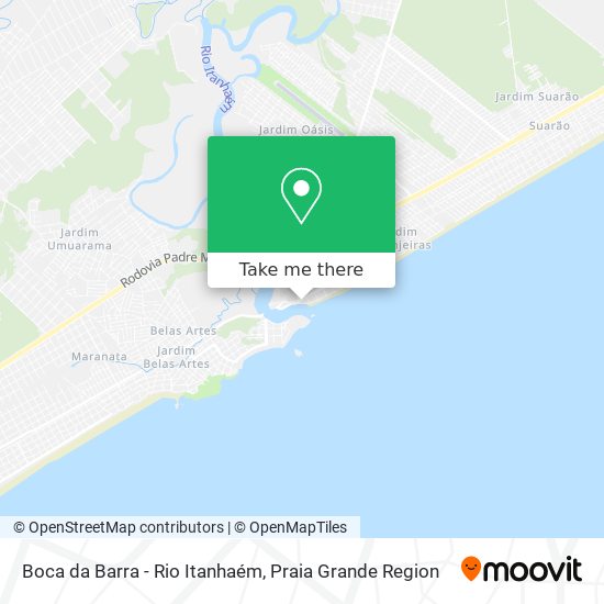 Boca da Barra - Rio Itanhaém map