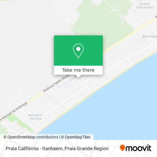 Praia Califórnia - Itanhaem map