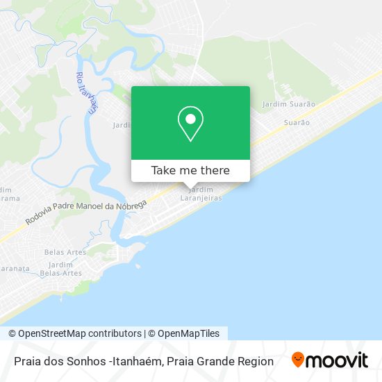 Praia dos Sonhos -Itanhaém map
