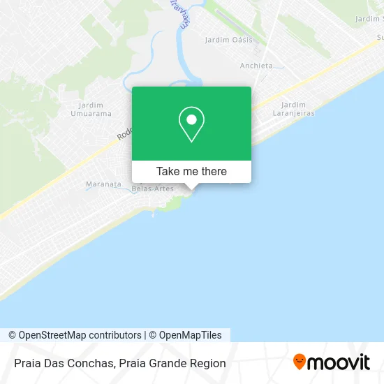 Praia Das Conchas map