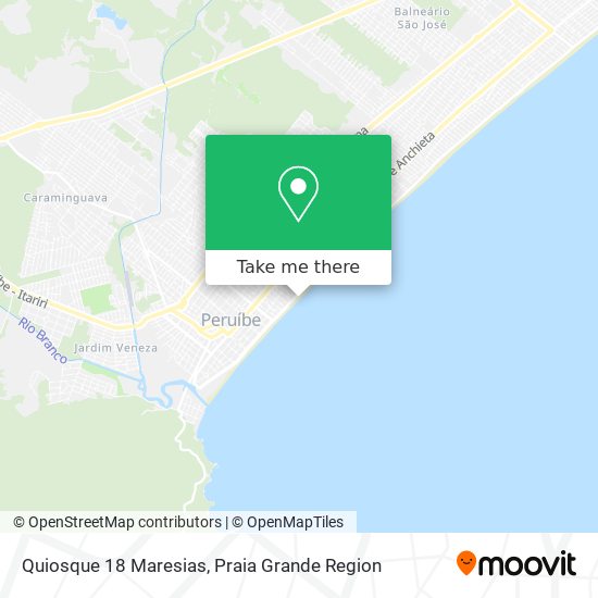 Quiosque 18 Maresias map