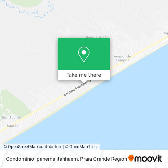 Condomínio ipanema itanhaem map