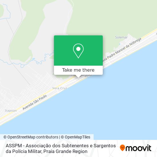 ASSPM - Associação dos Subtenentes e Sargentos da Polícia Militar map
