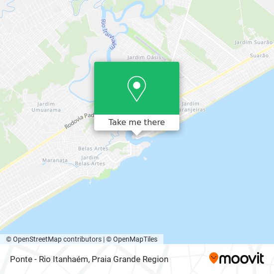 Ponte - Rio Itanhaém map