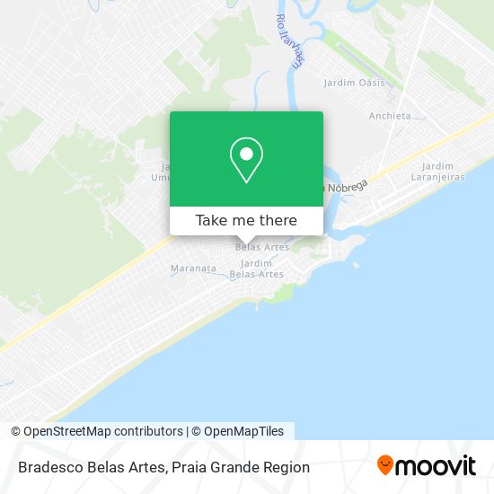 Bradesco Belas Artes map