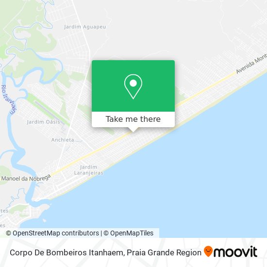 Corpo De Bombeiros Itanhaem map