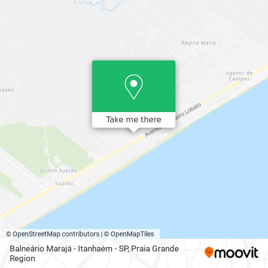 Balneário Marajá - Itanhaém - SP map