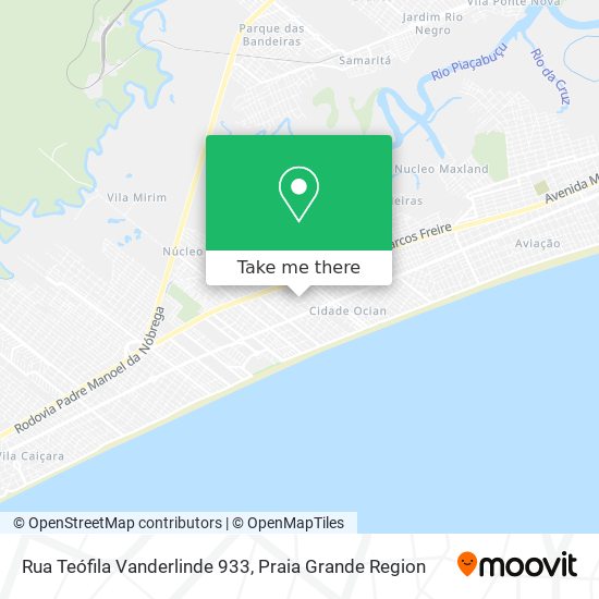 Mapa Rua Teófila Vanderlinde 933