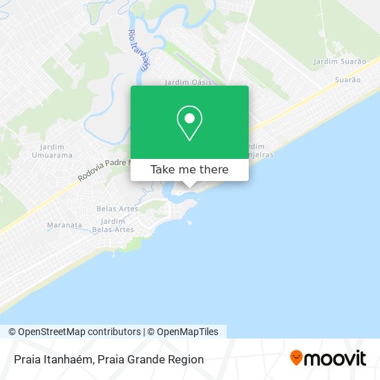 Praia Itanhaém map