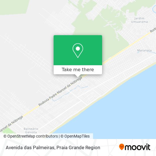 Avenida das Palmeiras map